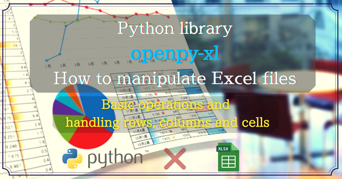 Python external library (openpyxl) basic operations and how to handle rows, columns and cells