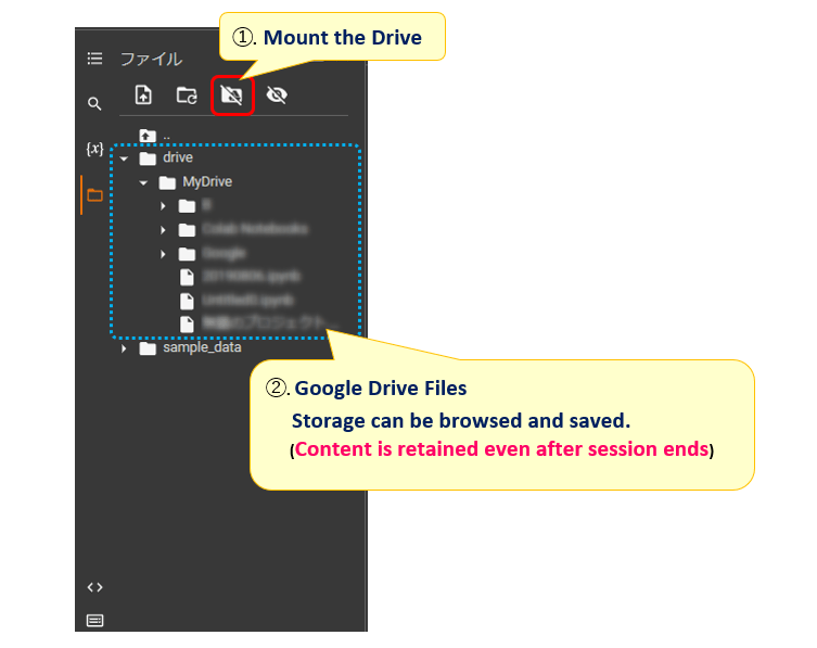 GoogleColabratory_ドライブのマウント_rev0.1_En